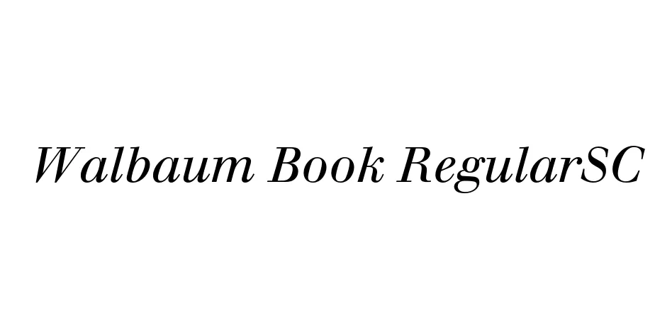 Fonte Walbaum Book RegularSC