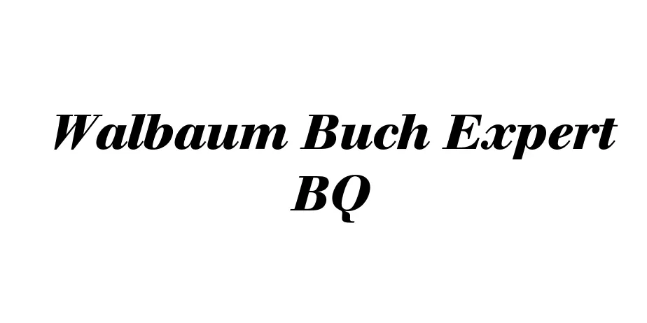 Fonte Walbaum Buch Expert BQ