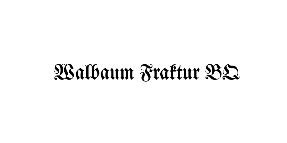 Fonte Walbaum Fraktur BQ