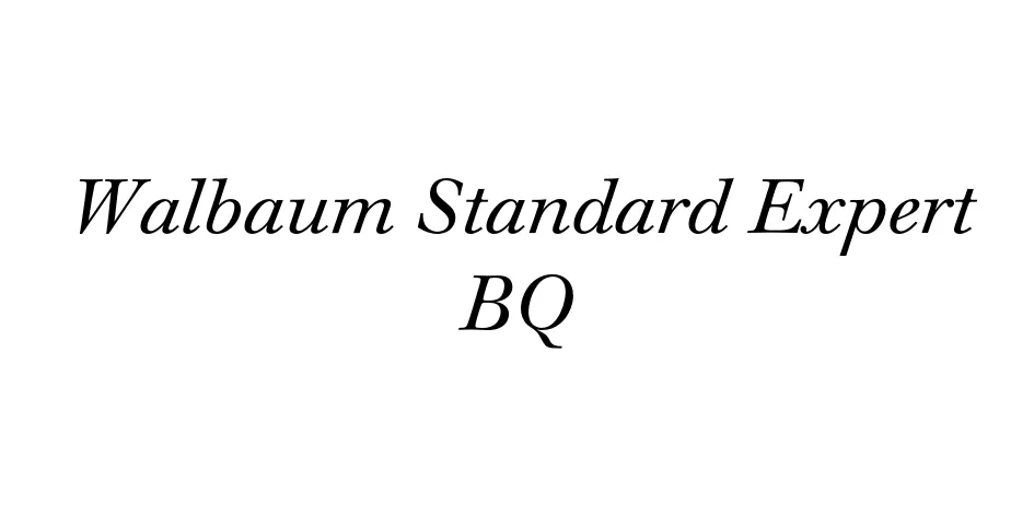 Fonte Walbaum Standard Expert BQ