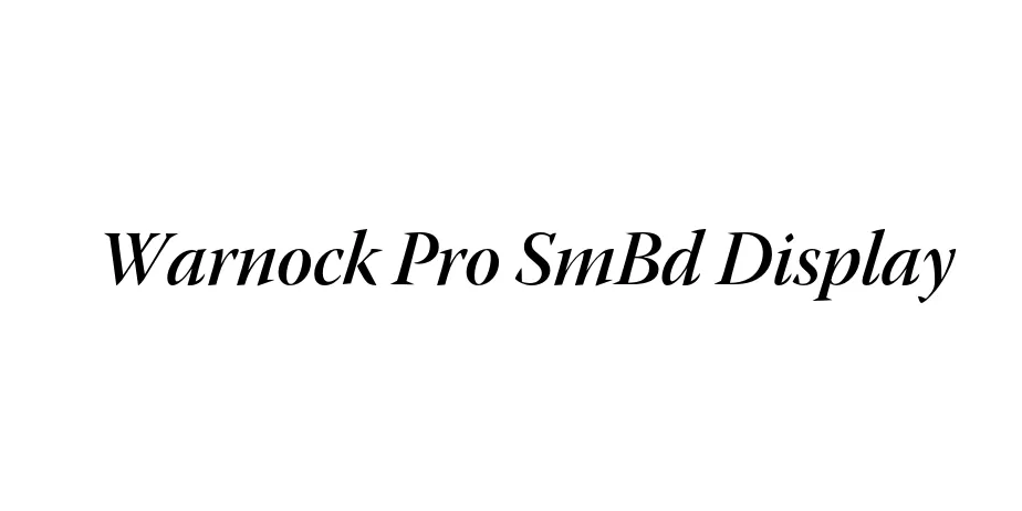 Fonte Warnock Pro SmBd Display