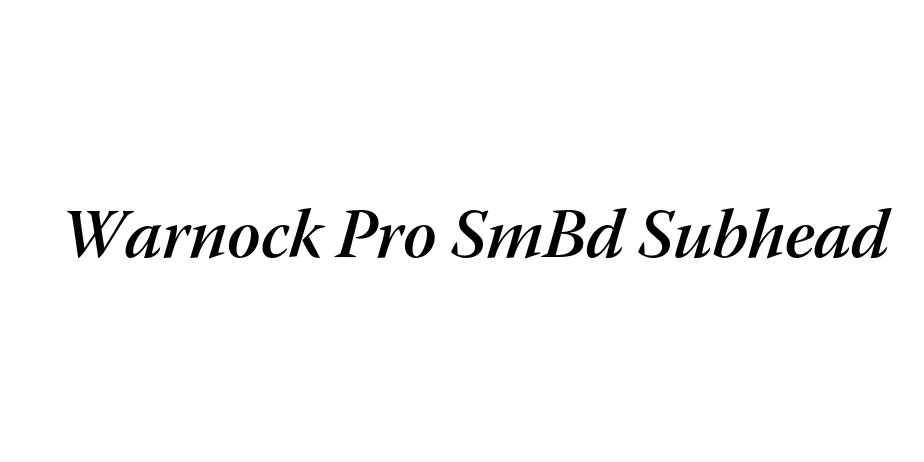 Fonte Warnock Pro SmBd Subhead