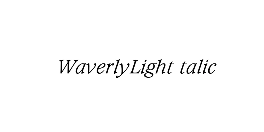 Fonte WaverlyLightItalic