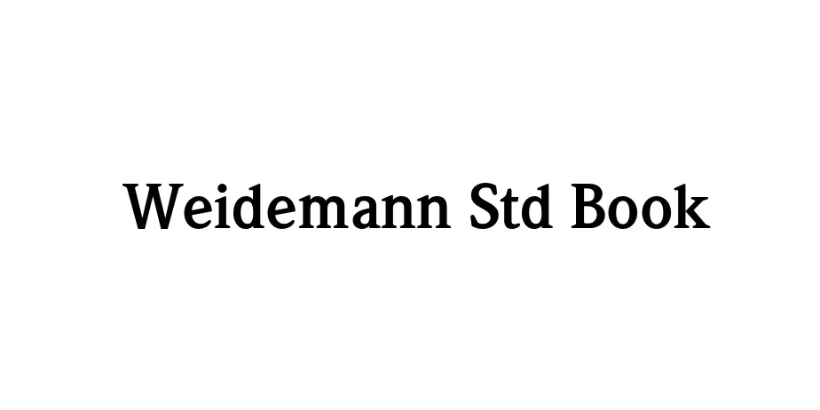 Fonte Weidemann Std Book