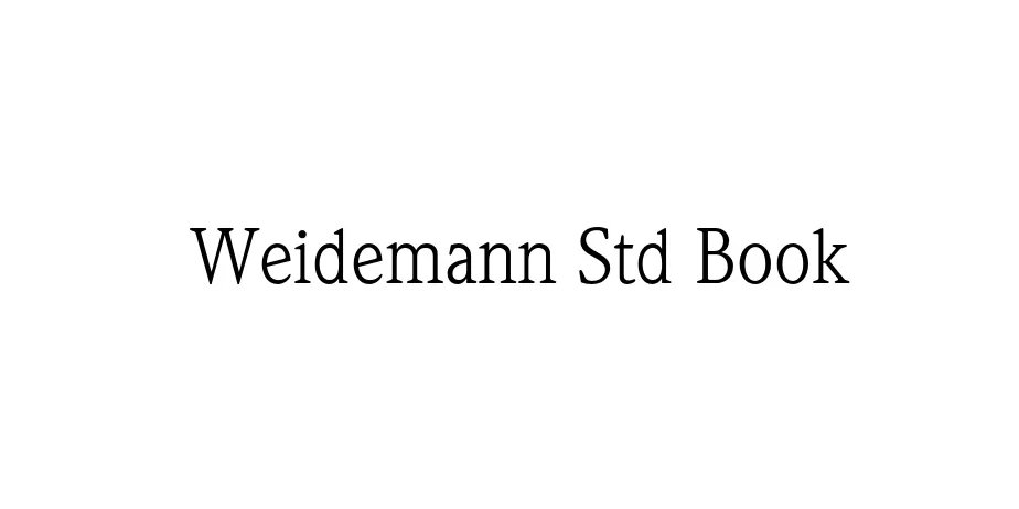 Fonte Weidemann Std Book