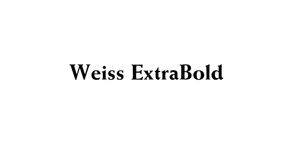 Fonte Weiss ExtraBold