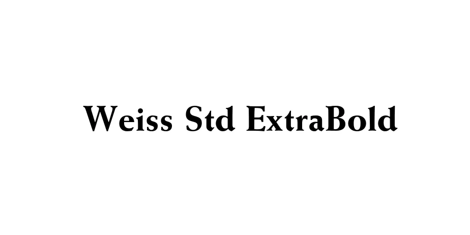 Fonte Weiss Std ExtraBold