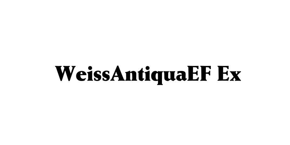 Fonte WeissAntiquaEF Ex