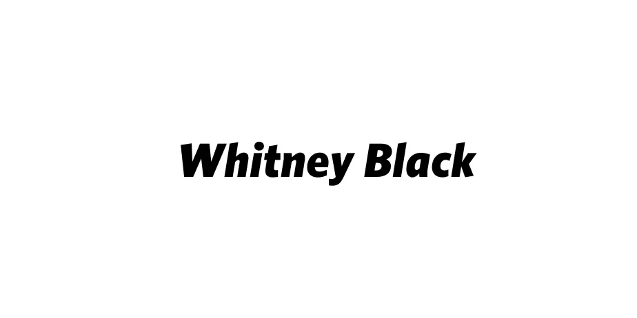 Fonte Whitney Black