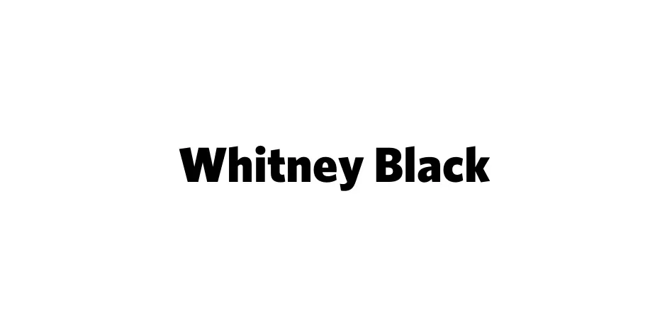 Fonte Whitney Black