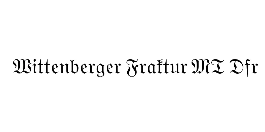 Fonte Wittenberger Fraktur MT Dfr