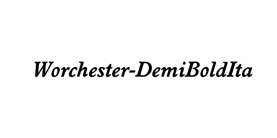 Fonte Worchester-DemiBoldIta