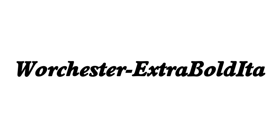 Fonte Worchester-ExtraBoldIta