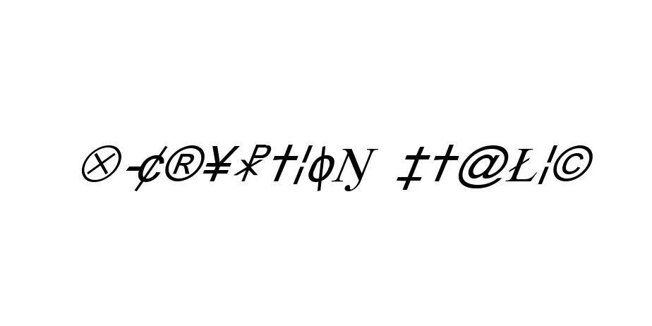 Fonte X-Cryption Italic