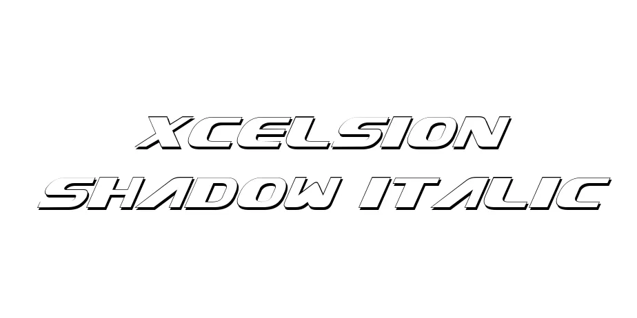 Fonte Xcelsion Shadow Italic