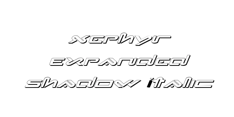 Fonte Xephyr Expanded Shadow Italic