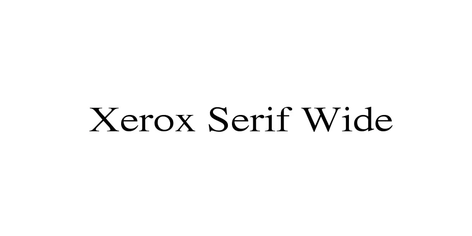 Fonte Xerox Serif Wide