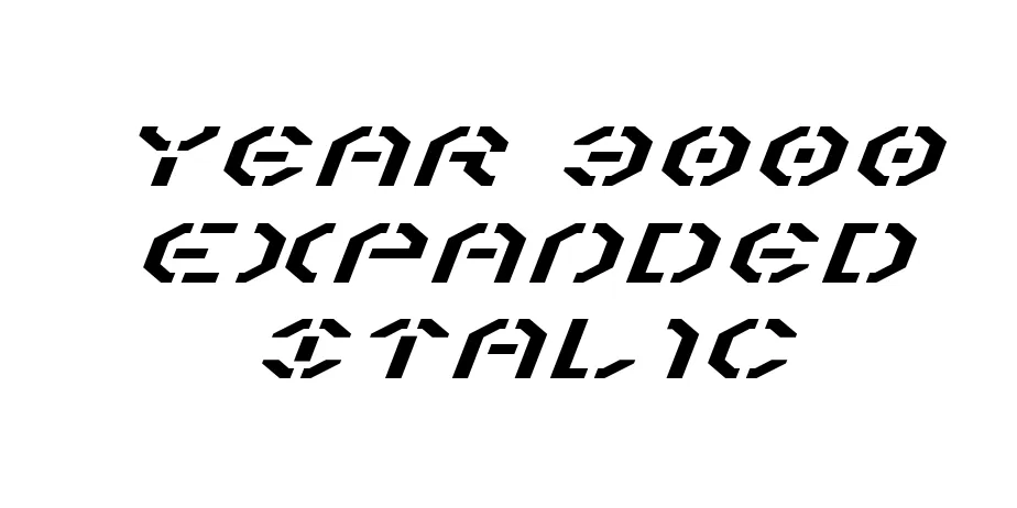 Fonte Year 3000 Expanded Italic