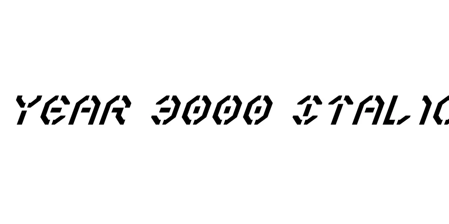 Fonte Year 3000 Italic