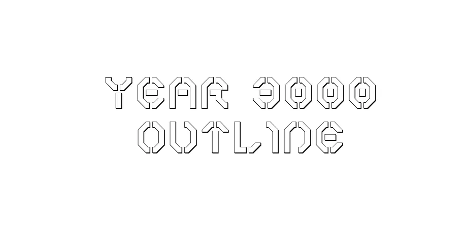 Fonte Year 3000 Outline