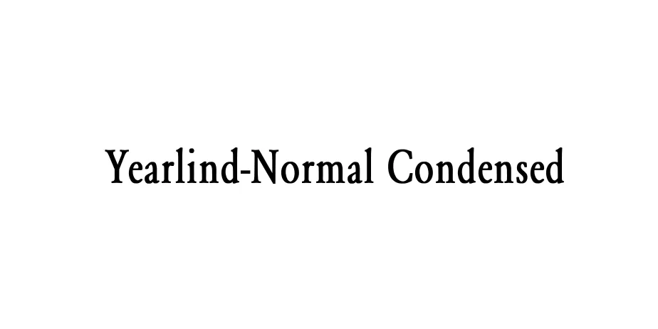 Fonte Yearlind-Normal Condensed