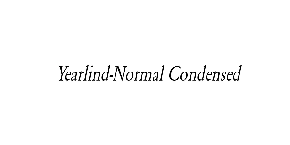 Fonte Yearlind-Normal Condensed