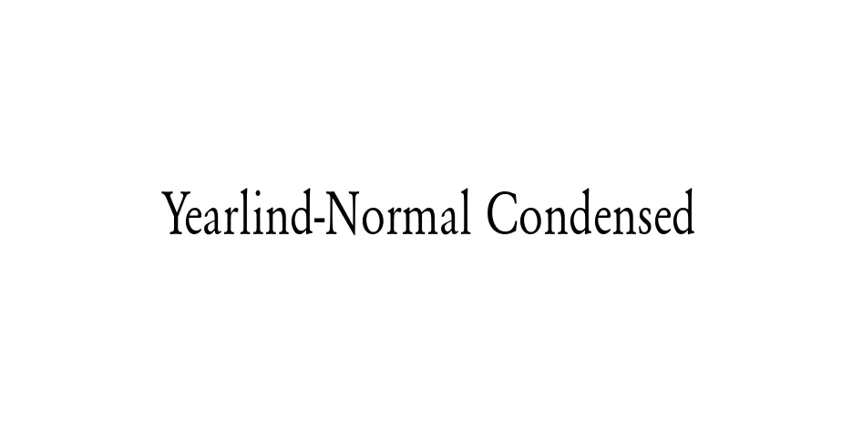 Fonte Yearlind-Normal Condensed