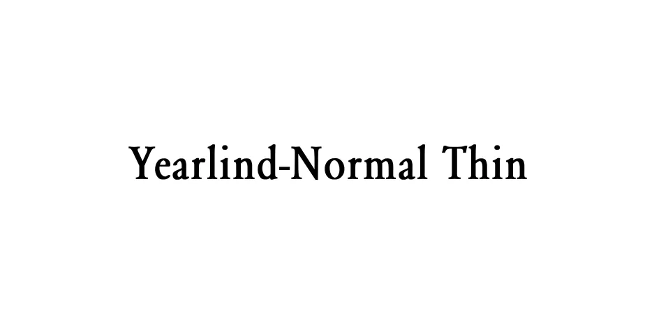 Fonte Yearlind-Normal Thin