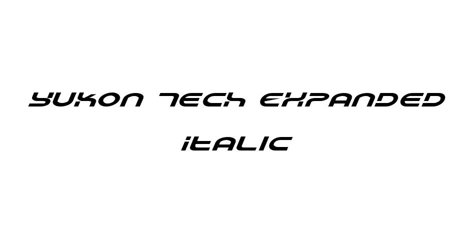 Fonte Yukon Tech Expanded Italic