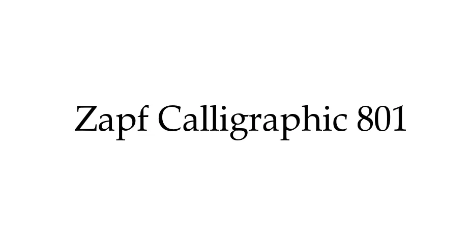 Fonte Zapf Calligraphic 801