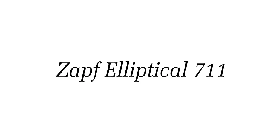 Fonte Zapf Elliptical 711