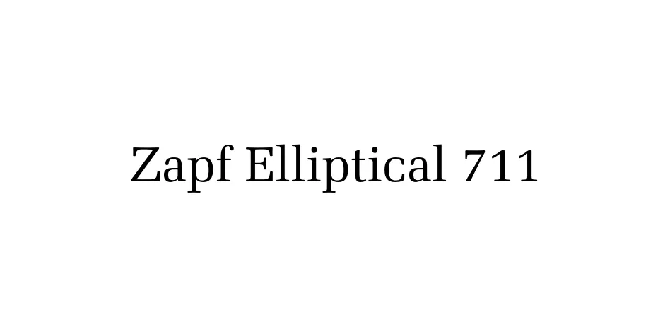 Fonte Zapf Elliptical 711