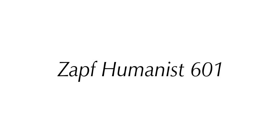 Fonte Zapf Humanist 601