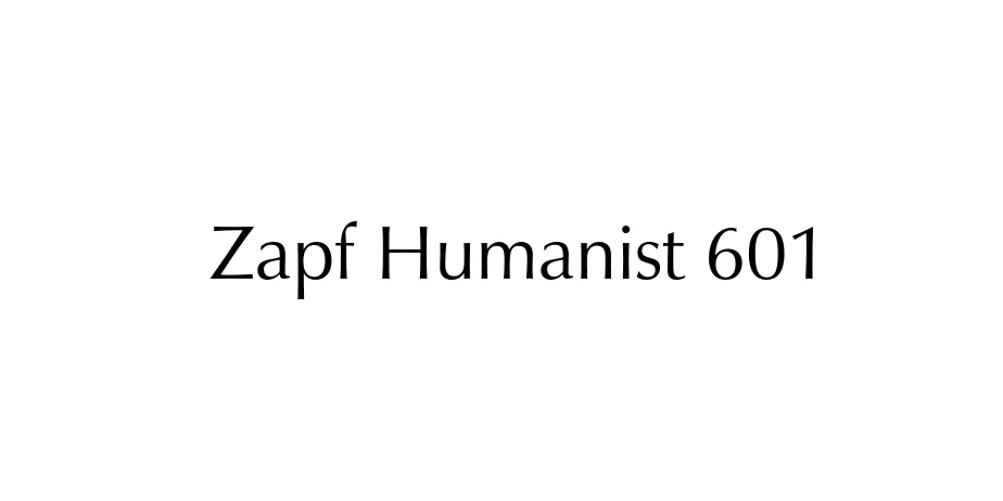 Fonte Zapf Humanist 601