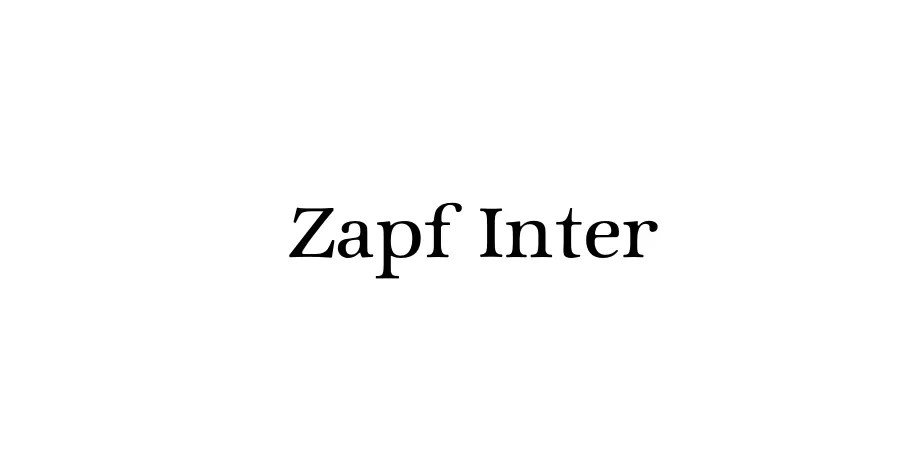 Fonte Zapf Inter