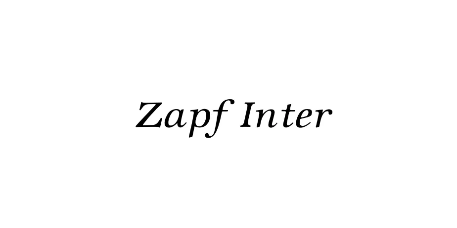 Fonte Zapf Inter