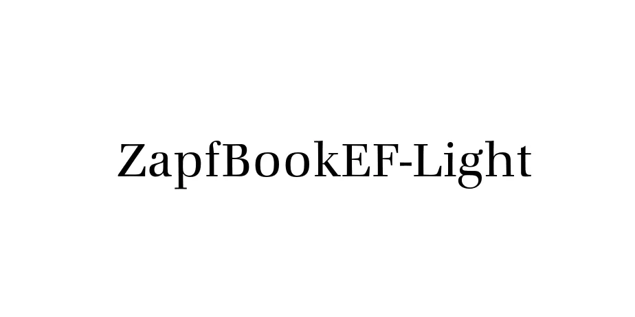 Fonte ZapfBookEF-Light