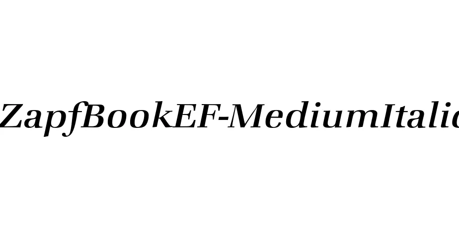 Fonte ZapfBookEF-MediumItalic