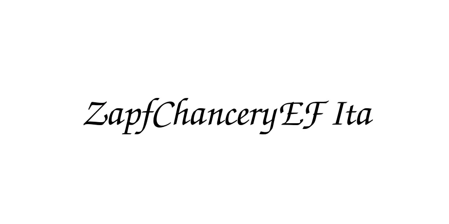 Fonte ZapfChanceryEF Ita