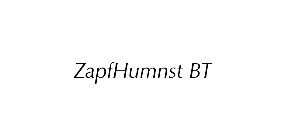 Fonte ZapfHumnst BT