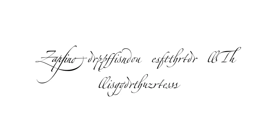 Fonte Zapfino Extra LT Ligatures