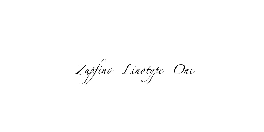 Fonte Zapfino Linotype One