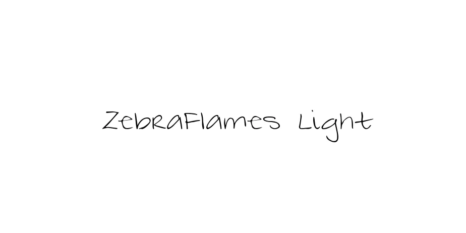 Fonte ZebraFlames Light