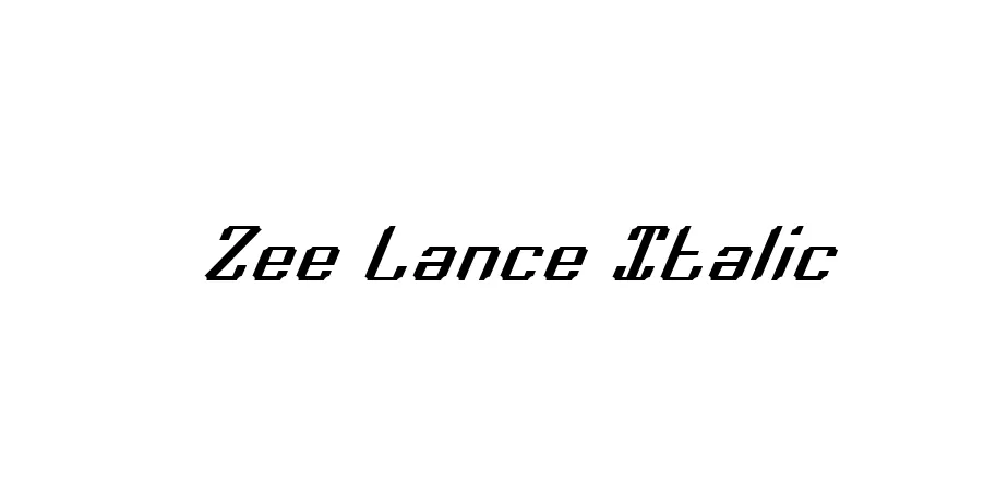 Fonte Zee Lance Italic