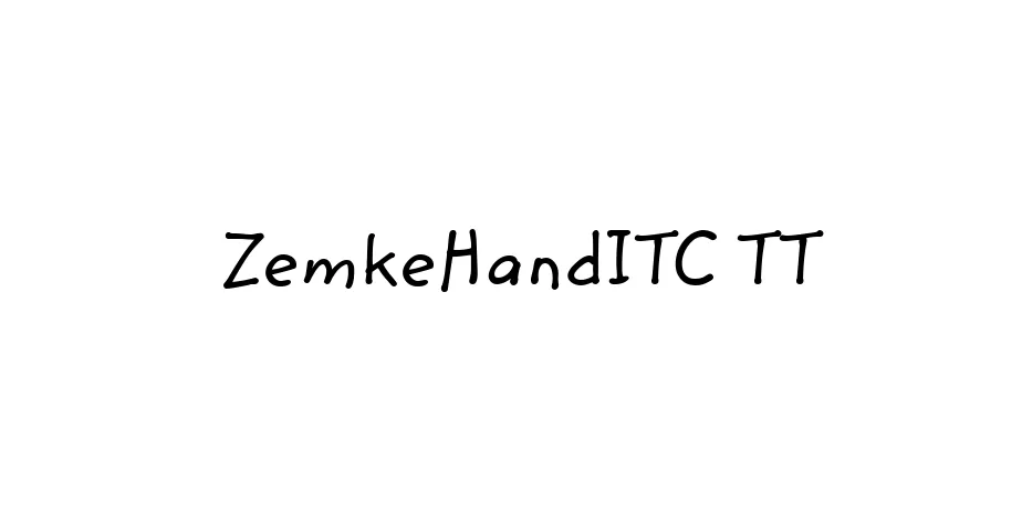 Fonte ZemkeHandITC TT