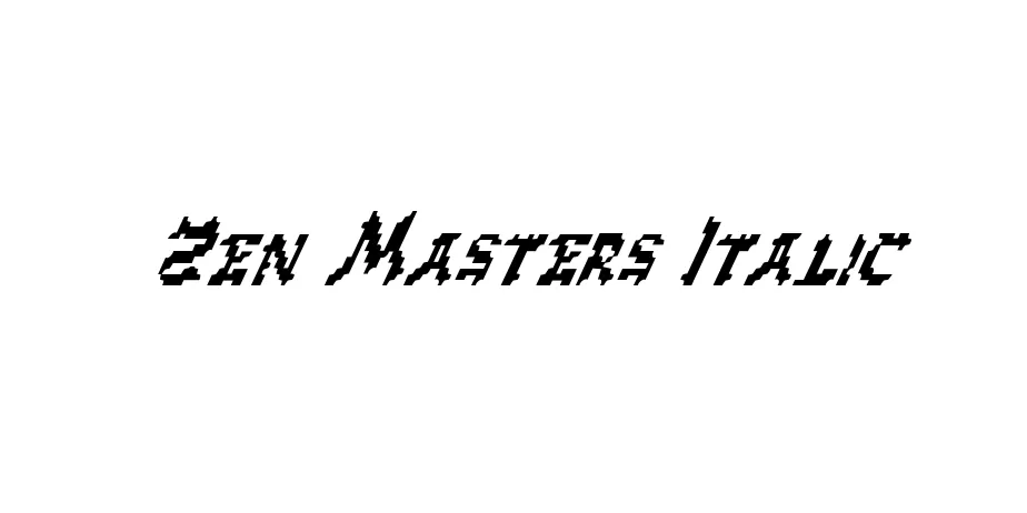 Fonte Zen Masters Italic