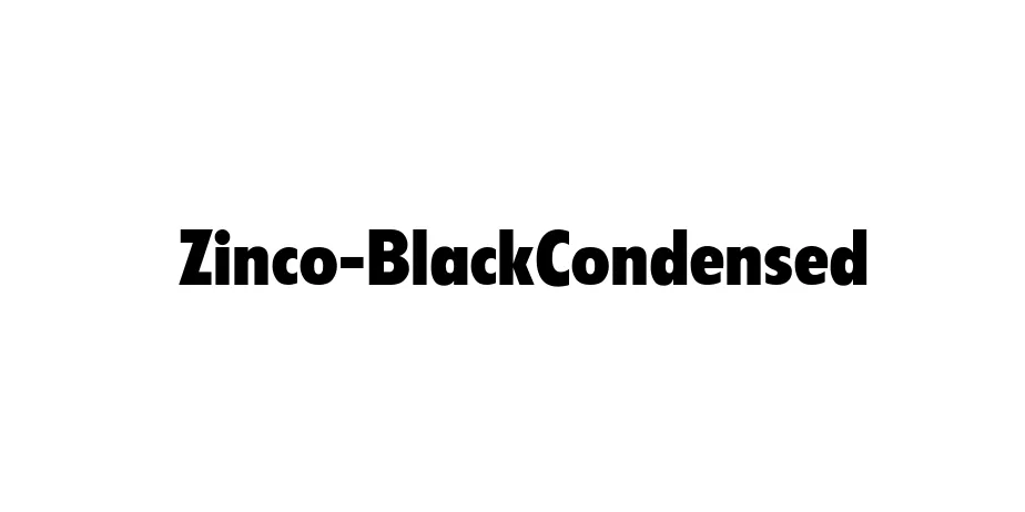 Fonte Zinco-BlackCondensed