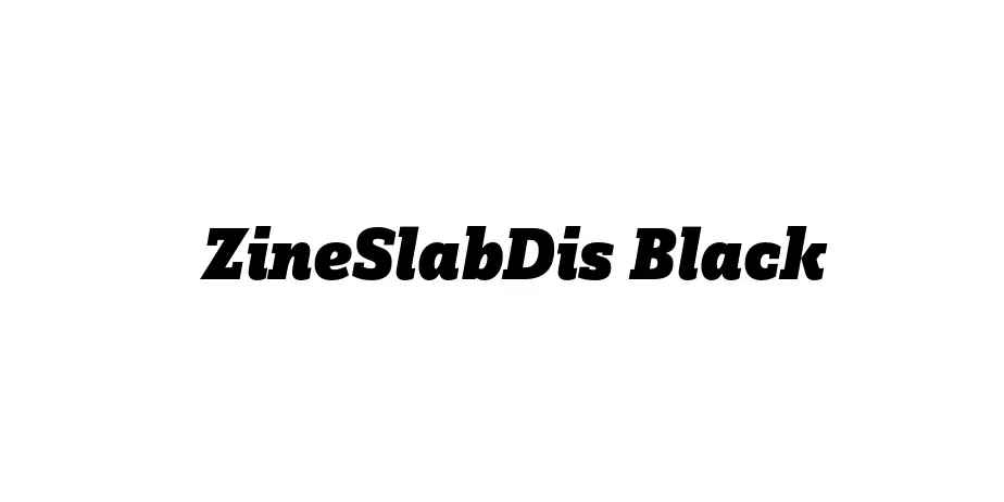 Fonte ZineSlabDis Black