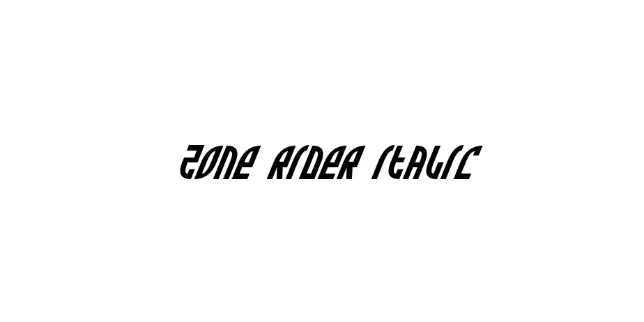 Fonte Zone Rider Italic