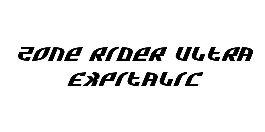 Fonte Zone Rider Ultra ExpItalic